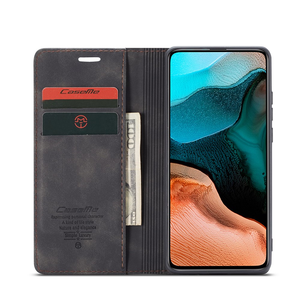 CASEME Caso De Couro Absorvida Auto-013 Série Para Xiaomi Redmi K30 Pro / Poco F2 Pro - Preto-11