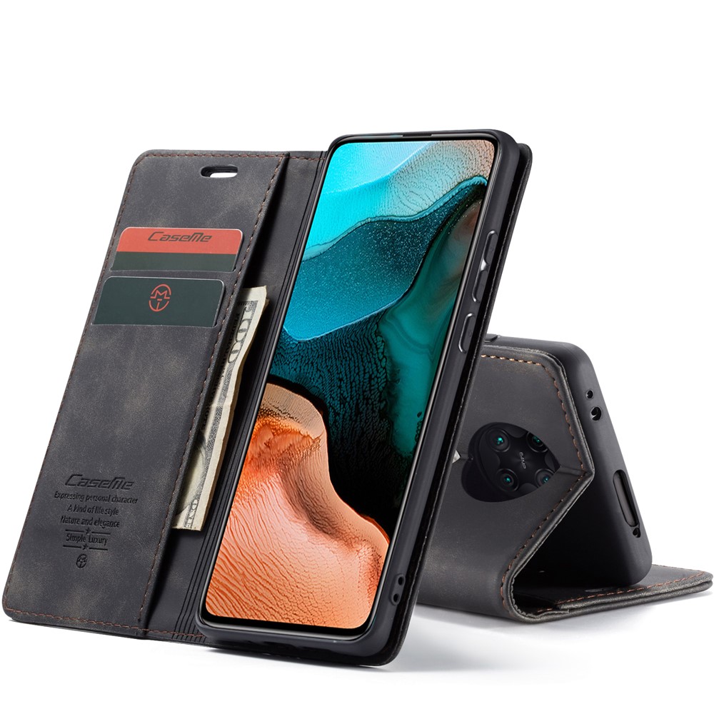 CASEME Caso De Couro Absorvida Auto-013 Série Para Xiaomi Redmi K30 Pro / Poco F2 Pro - Preto-3