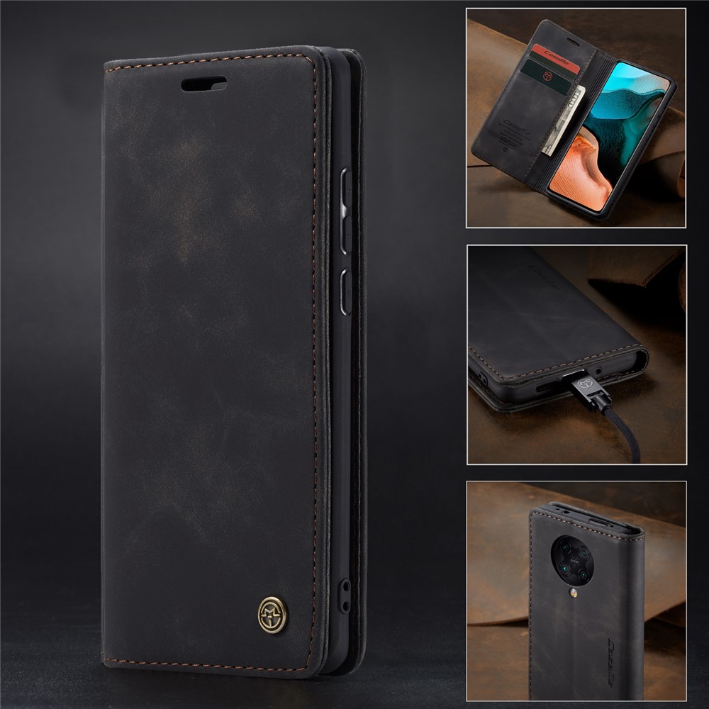 CASEME Caso De Couro Absorvida Auto-013 Série Para Xiaomi Redmi K30 Pro / Poco F2 Pro - Preto-4