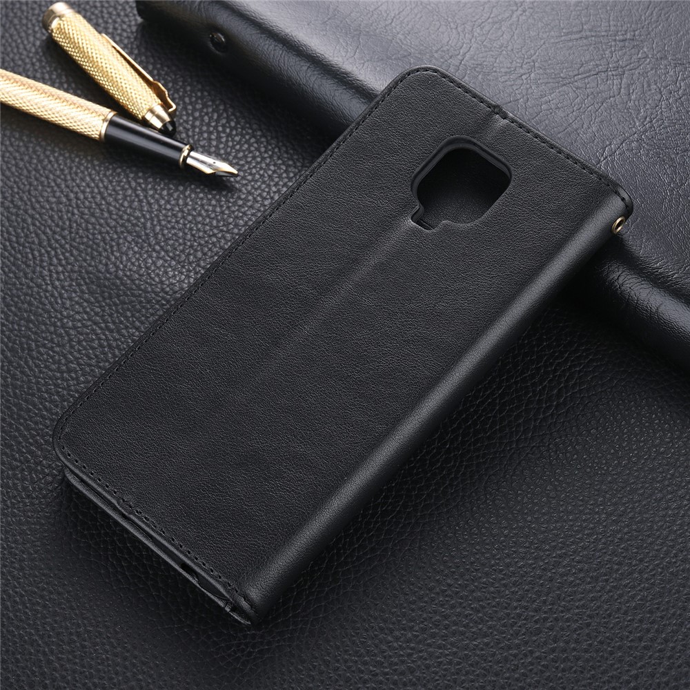 AZNS Cuir Élégant Élégant Téléphone Pour Xiaomi Poco M2 Pro / Redmi Note 9 Pro / Redmi Note 9 Pro Max / Redmi Note 9S - le Noir