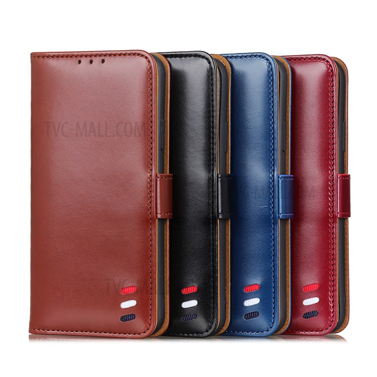 PU Leather Wallet Stand Cell Phone Shell Covering for Xiaomi Mi 10 Lite 5G/10 Youth 5G - Black-9