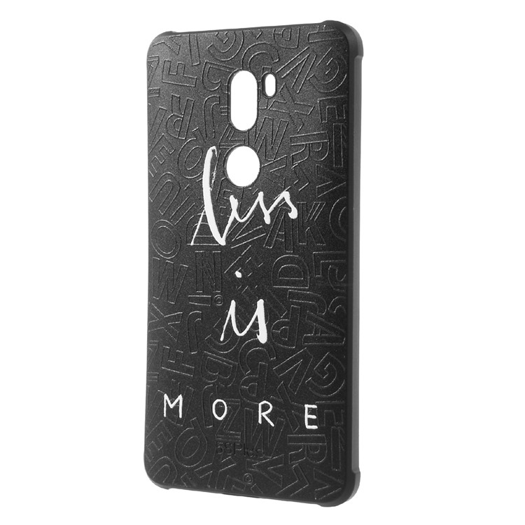 Wrapped Edges Embossed TPU Gel Case for Xiaomi Mi 5s Plus - Less Is More-2