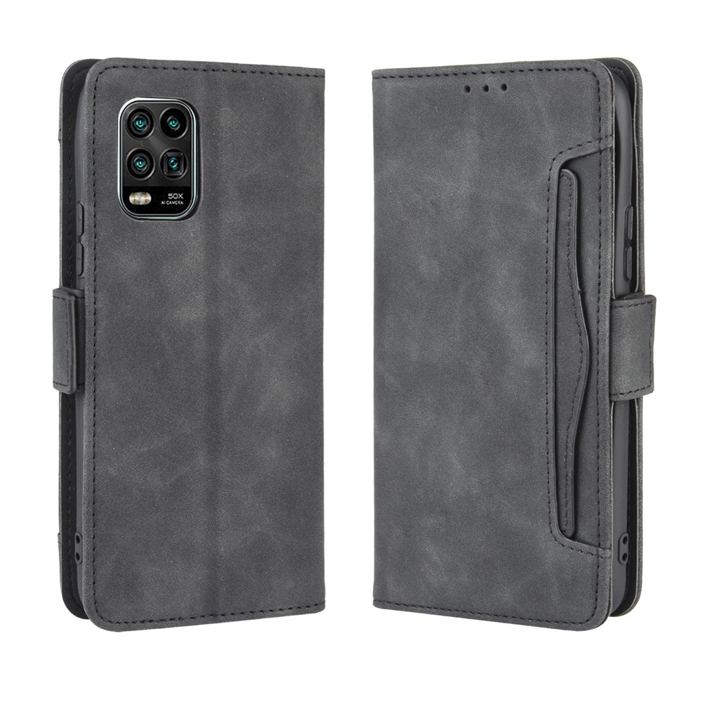 Multiple Card Slots Protection Magnetic PU Leather Shell for Xiaomi Mi 10 Lite 5G/10 Youth 5G - Black-2