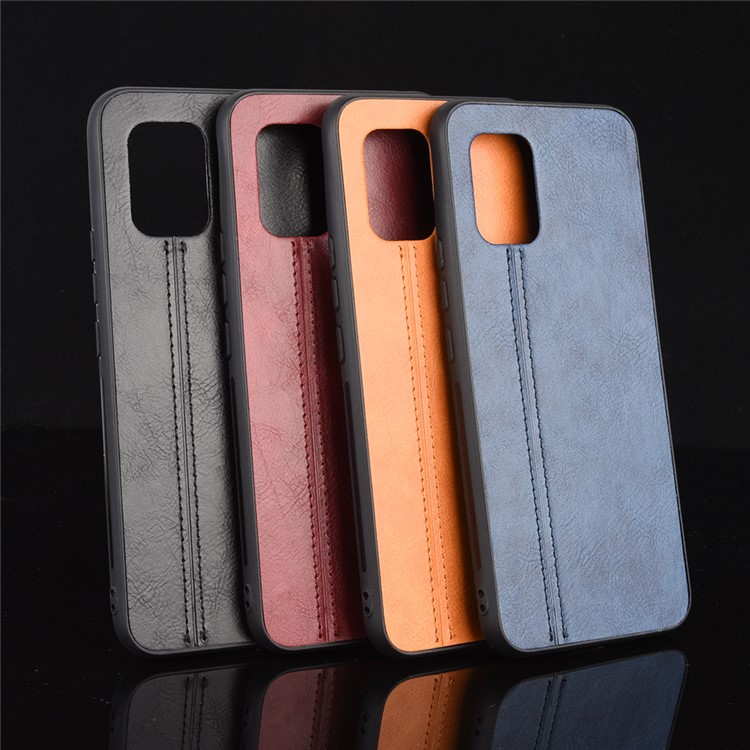 Stitching PU Leather Coated PC + TPU Combo Case Cover Accessory for Xiaomi Mi 10 Lite 5G/10 Youth 5G - Black-9