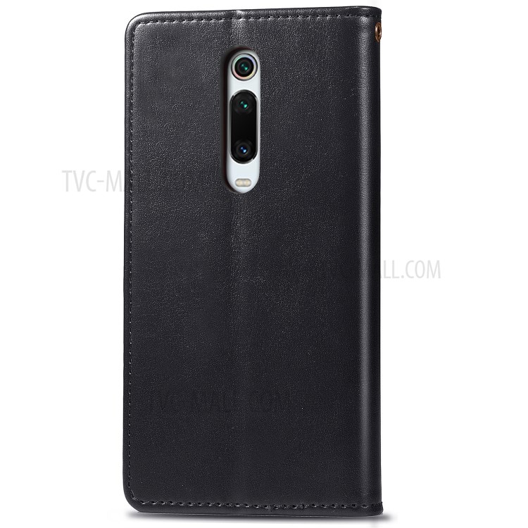 Round Buckle Wallet Leather Stand Case for Xiaomi Redmi K20/Redmi K20 Pro/Mi 9T/Mi 9T Pro - Black-3