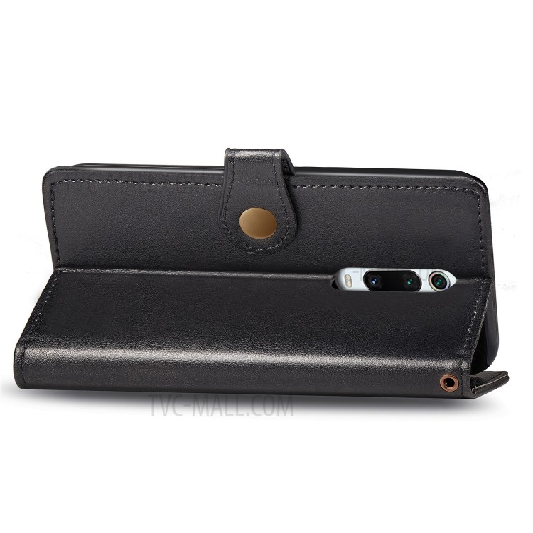 Round Buckle Wallet Leather Stand Case for Xiaomi Redmi K20/Redmi K20 Pro/Mi 9T/Mi 9T Pro - Black-6