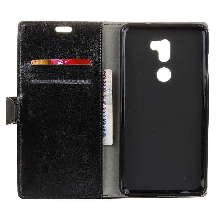 Crazy Horse Wallet Leather Stand Case for Xiaomi Mi 5s Plus - Black-3