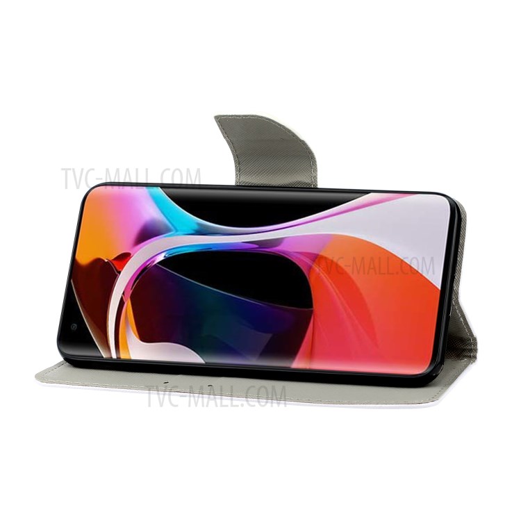 Pattern Printing Magnetic Leather Wallet Stand Case with Strap for Xiaomi Mi 10/10 Pro- Cartoon Animal-6