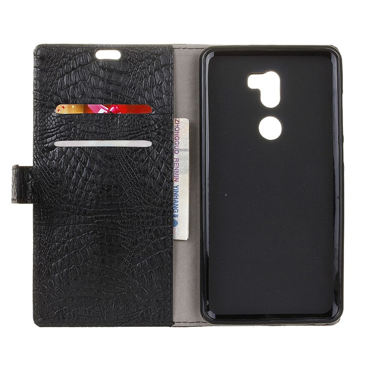 Crocodile Texture Wallet Leather Cell Phone Case for Xiaomi Mi 5s Plus - Black-3