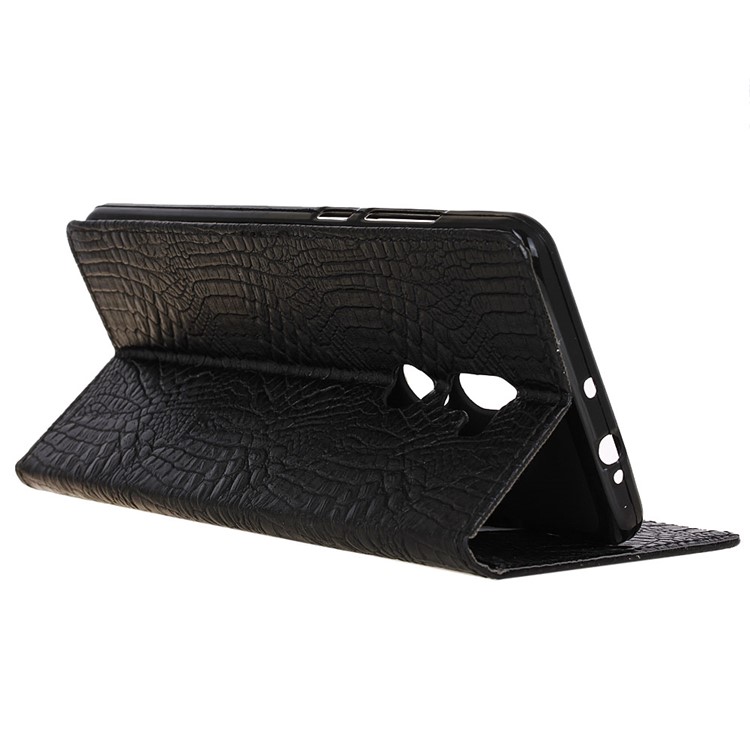 Crocodile Texture Wallet Leather Cell Phone Case for Xiaomi Mi 5s Plus - Black-5