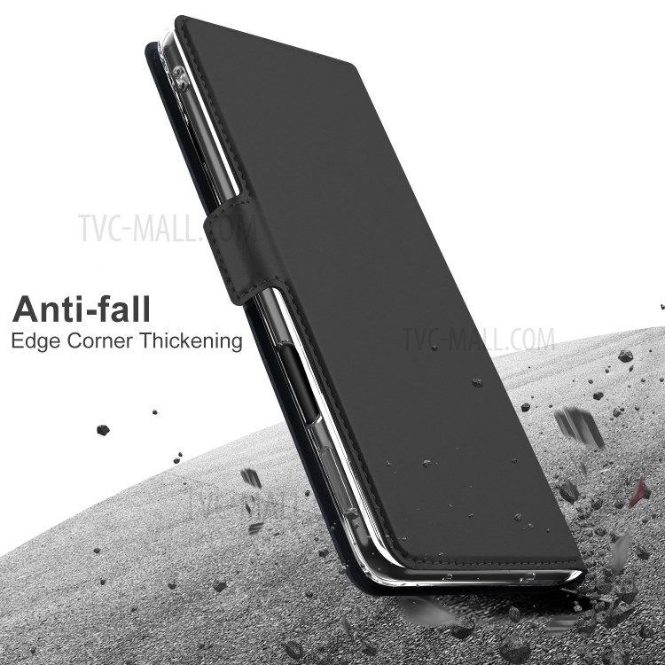 PU Leather Card Slots Stand Mobile Phone Shell for Xiaomi Redmi Note 9 Pro/9 Pro Max/9S - Black-2