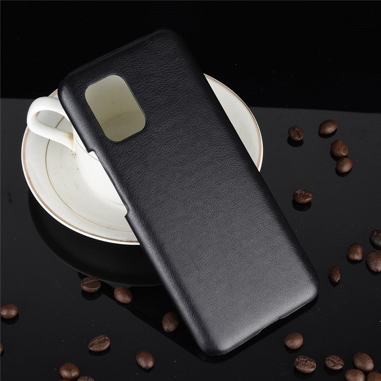 Litchi Grain PU Leather Coated Plastic Case Accessory for Xiaomi Mi 10 Lite 5G/Mi 10 Youth 5G - Black-5