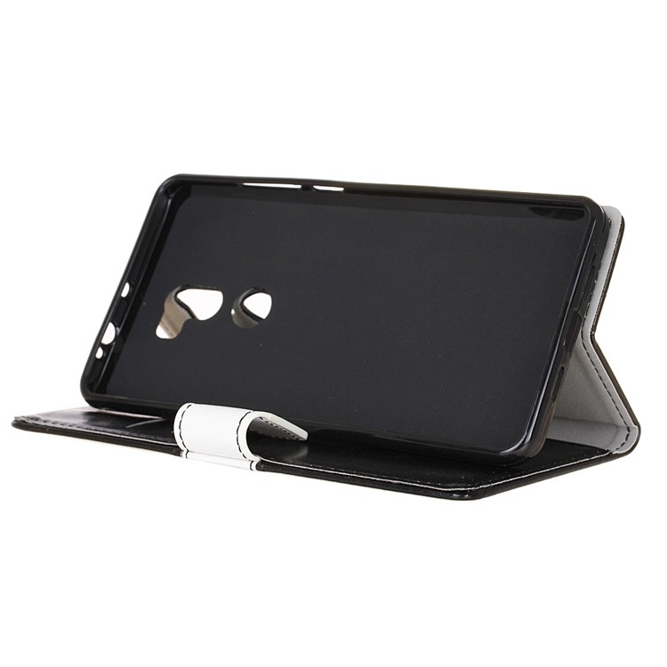 Splice Design Leather Wallet Flip Phone Case for Xiaomi Mi 5s Plus - Black-4