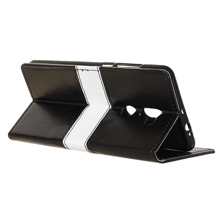 Splice Design Leather Wallet Flip Phone Case for Xiaomi Mi 5s Plus - Black-5