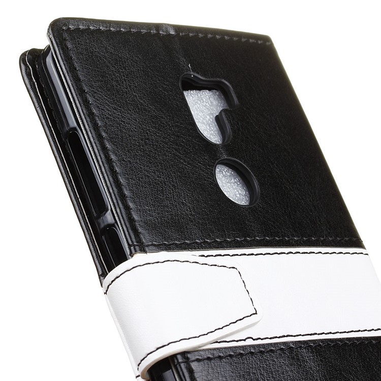 Splice Design Leather Wallet Flip Phone Case for Xiaomi Mi 5s Plus - Black-7