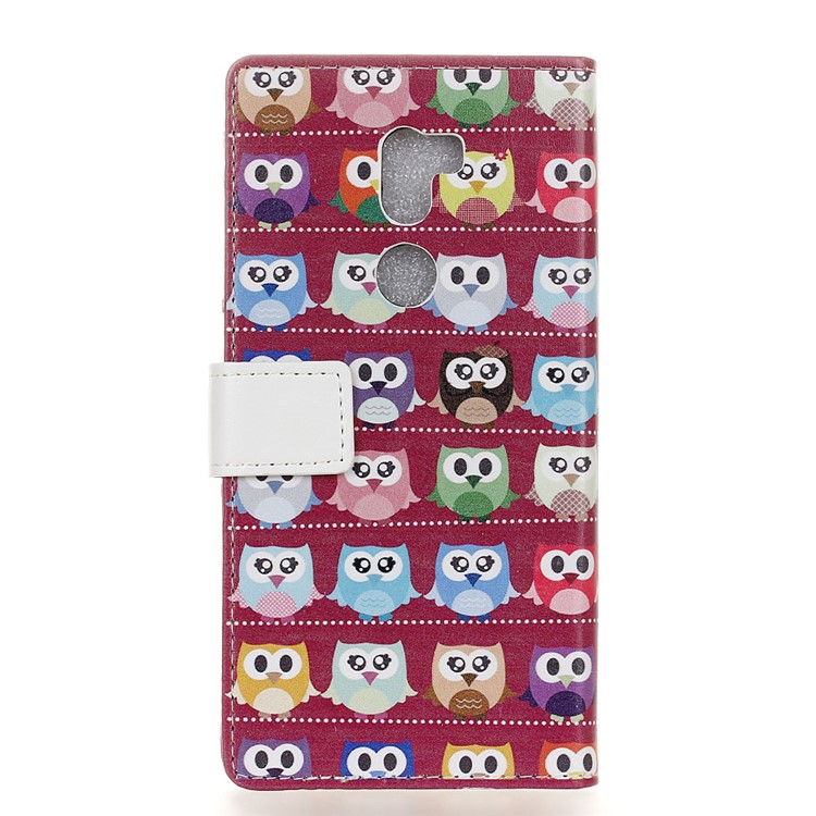 Pattern Printing Leather Wallet Phone Case for Xiaomi Mi 5s Plus - Lovely Little Owls-2