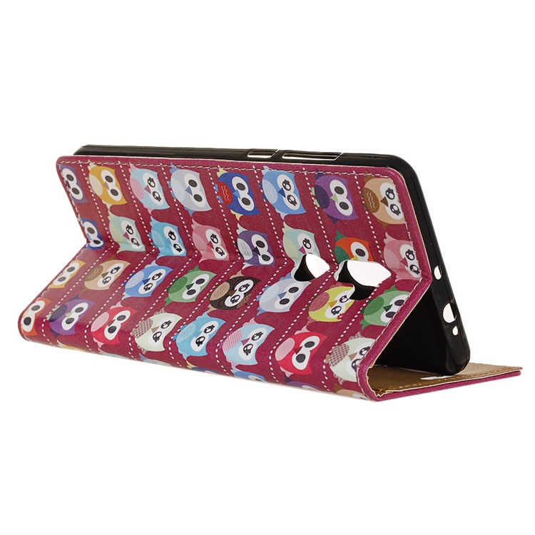 Pattern Printing Leather Wallet Phone Case for Xiaomi Mi 5s Plus - Lovely Little Owls-4
