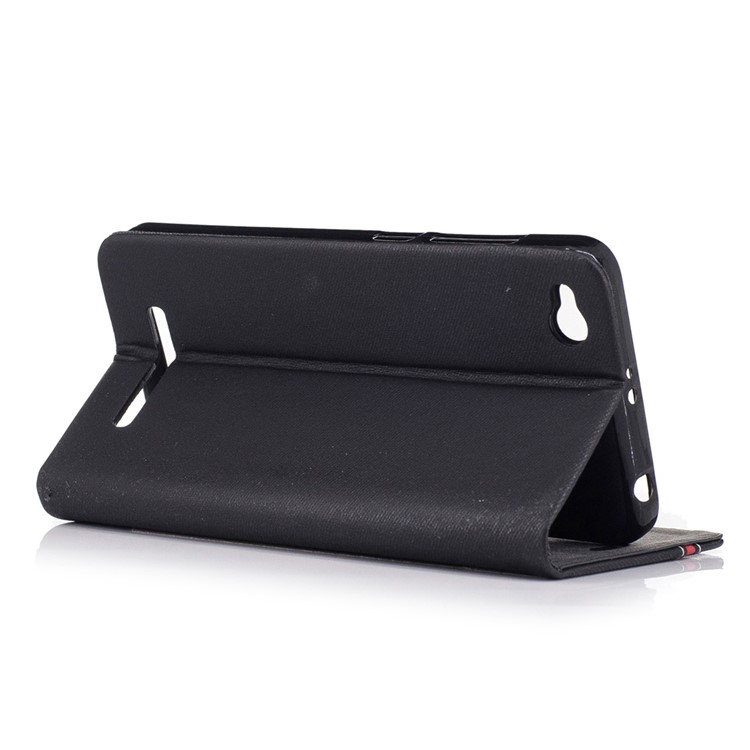 Assorted Color Leather Flip Case for Xiaomi Redmi 4a - Black-3