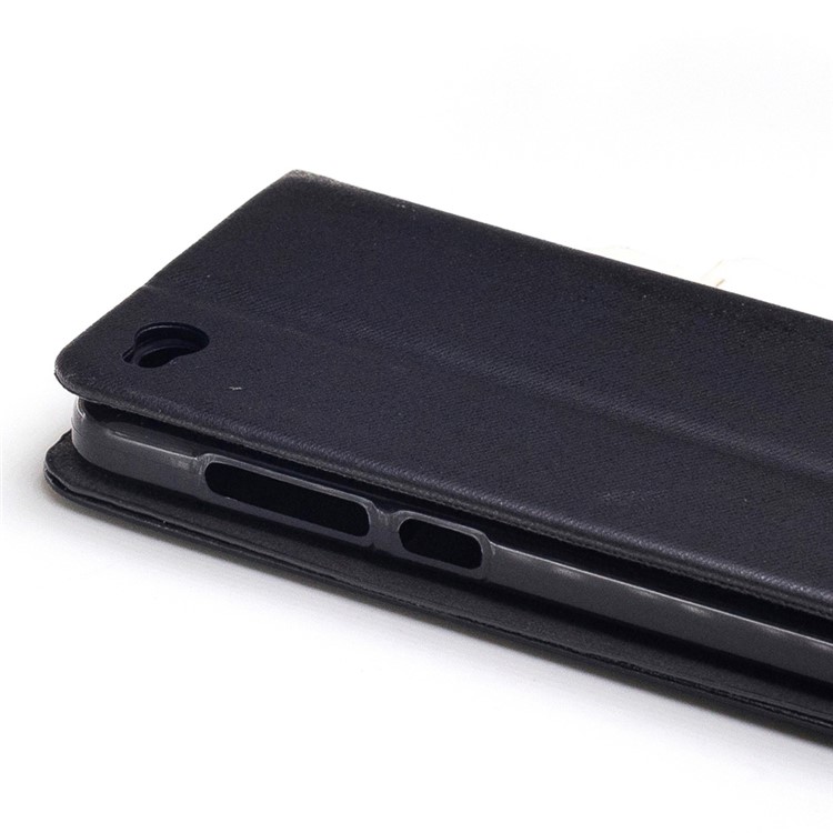 Assorted Color Leather Flip Case for Xiaomi Redmi 4a - Black-6