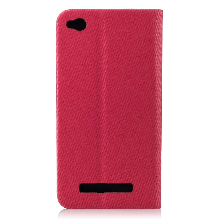 Card Slot Leather Stand Assorted Color Cover for Xiaomi Redmi 4a - Red-2