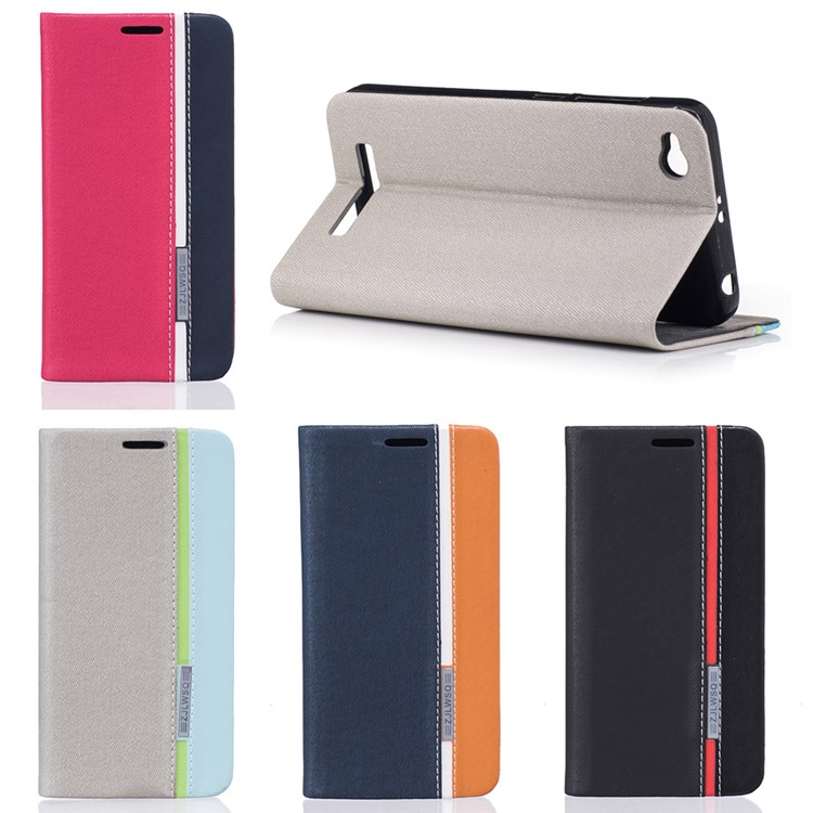 Card Slot Leather Stand Assorted Color Cover for Xiaomi Redmi 4a - Red-9