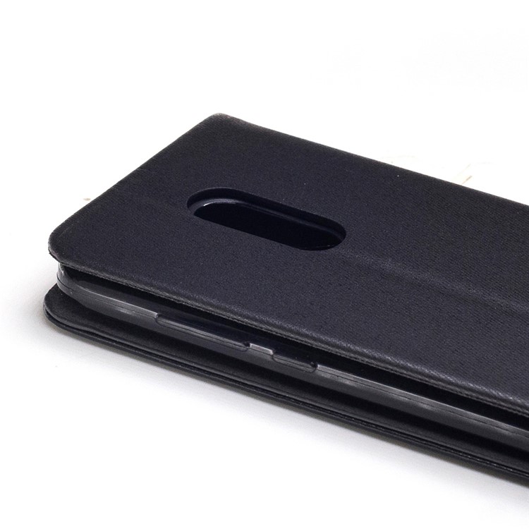 Contrast Color Leather Card Holder Phone Case with Stand for Xiaomi Redmi Note 4 - Black-6