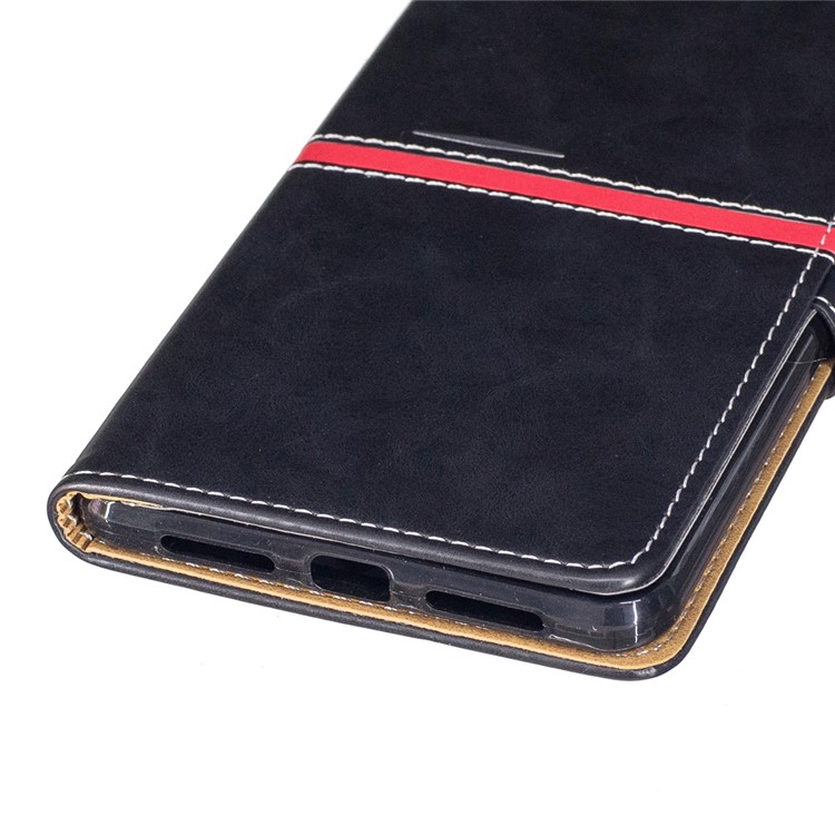 For Xiaomi Mi Max Graceful Series Stitching Leather Wallet Phone Case - Black-5
