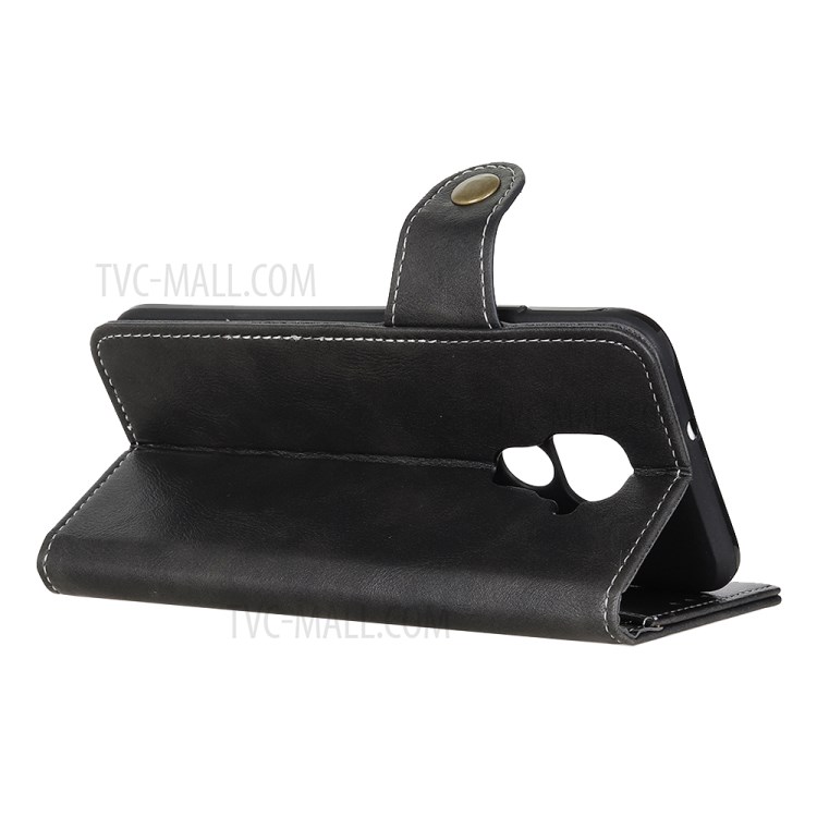 S Shape Textured PU Leather Wallet Mobile Phone Case for Xiaomi Redmi Note 9 / Redmi 10X 4G - Black-3