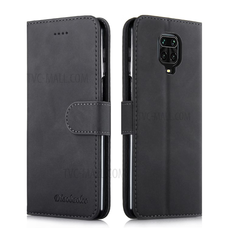 DIAOBAOLEE Caja De Cuero Fresco Para Xiaomi Redmi Nota 9 / Favorable Nota 9 Max / 9S Favorable Nota - Negro-1