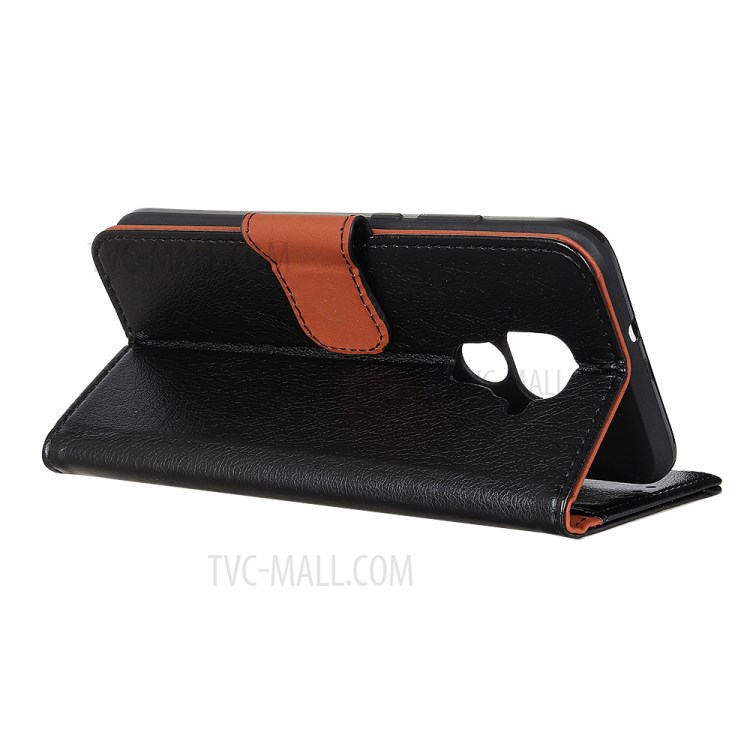 Nappa Skin Split Leather Wallet Shell for Xiaomi Redmi Note 9/Redmi 10X 4G - Black-3