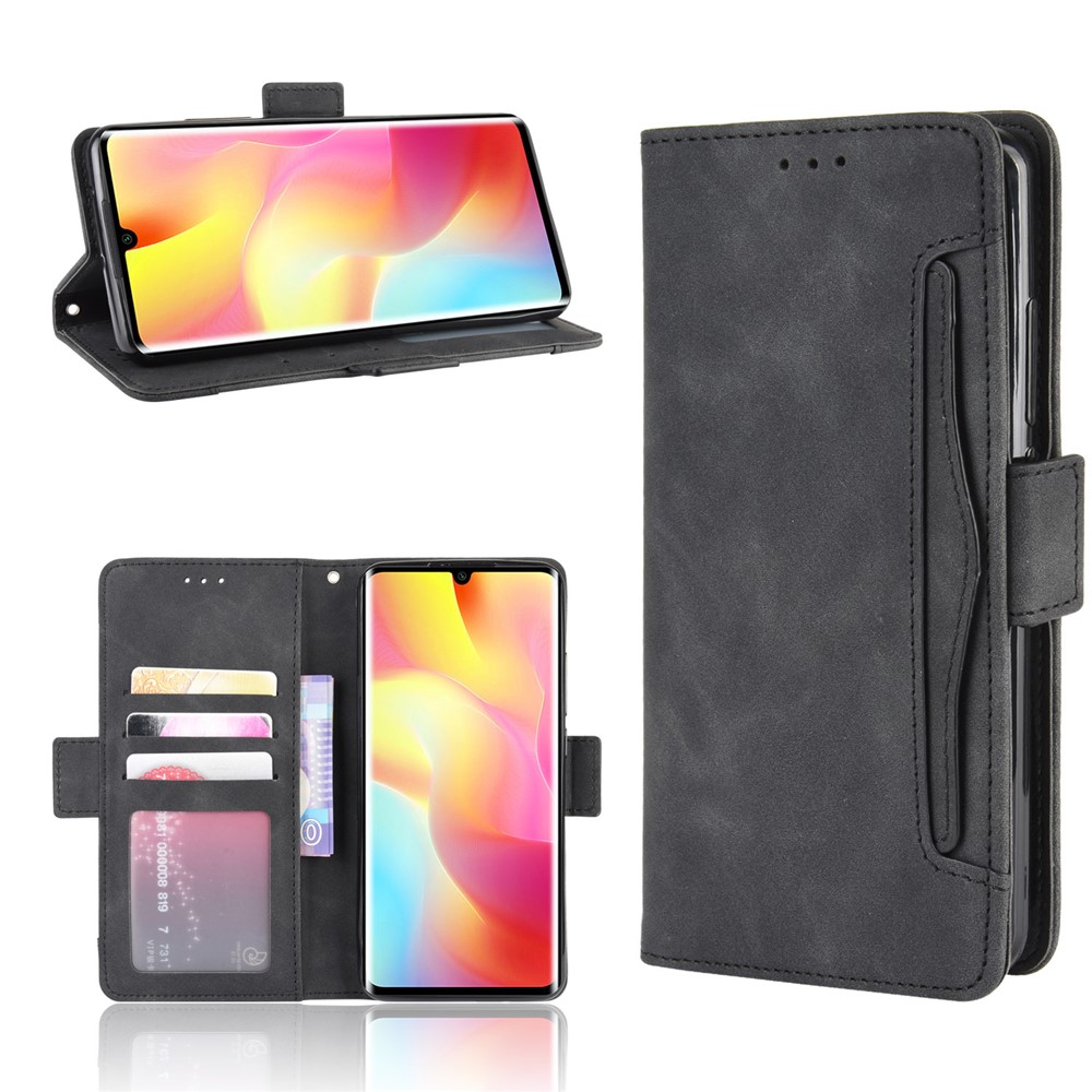 Avec Une Couverture en Cuir pu Stand Pour Xiaomi Mi Note 10 Lite - le Noir