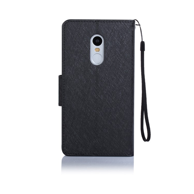 XIEKE Moon Poem Leather Case with Card Slots and Magnet Closure for Xiaomi Redmi Note 4 - Black-2