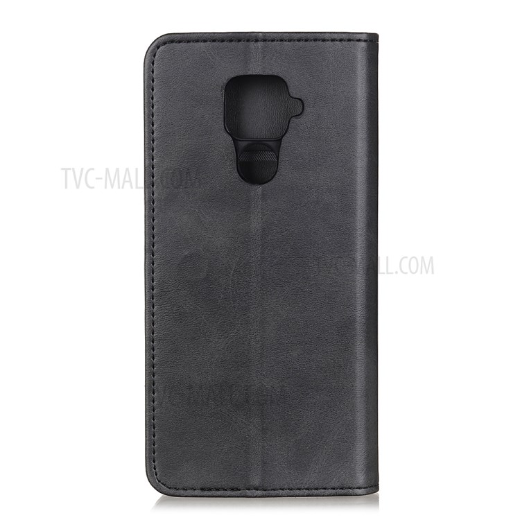 Auto-absorbed Split Leather Wallet Mobile Cover for Xiaomi Redmi Note 9/Redmi 10X 4G - Black-3