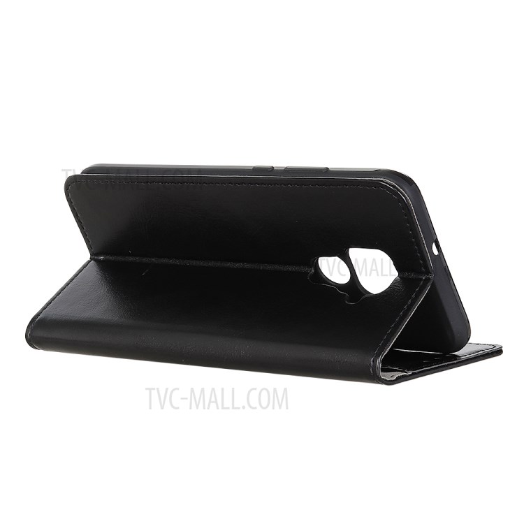 Magnetic Leather Wallet Case for Xiaomi Redmi Note 9/Redmi 10X 4G - Black-4
