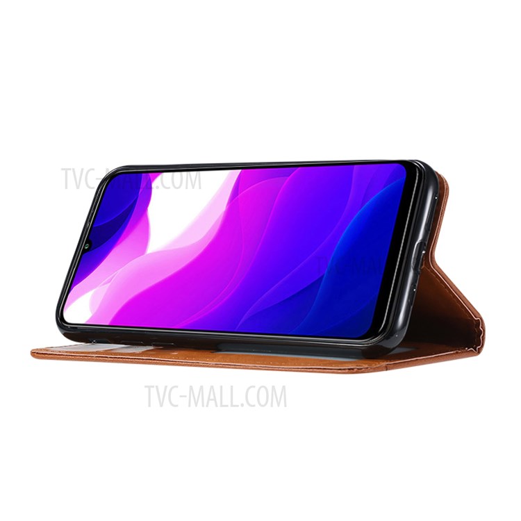 PU Leather Auto-absorbed Unique Shell for Xiaomi Mi 10 Lite 5G/Mi 10 Youth 5G - Brown-6