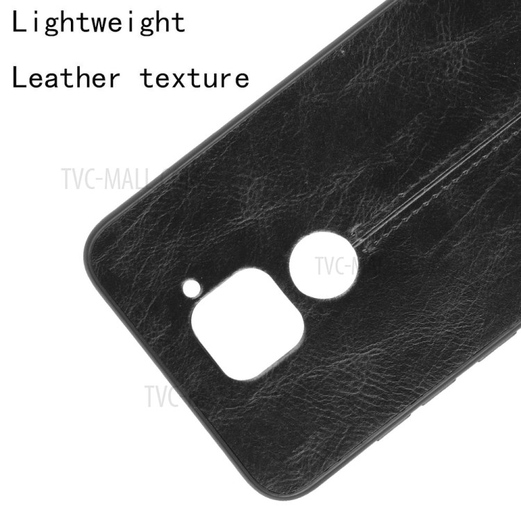 Stitching PU Leather Coated PC TPU Cell Phoe Case Shell for Xiaomi Redmi Note 9/10X 4G - Black-2