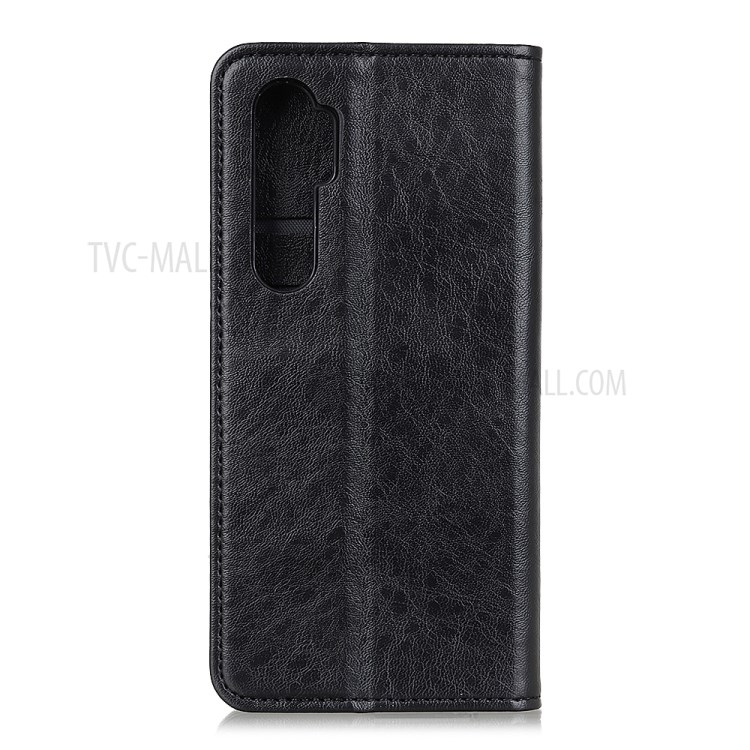 Auto-absorbed Crazy Horse Skin Leather Phone Case for Xiaomi Mi Note 10 Lite - Black-2