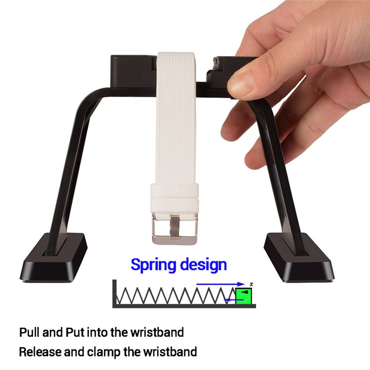 

YOLIKE Portable 2-in-1 Charger Cradle Stand for Fitbit Charge 2 - Black