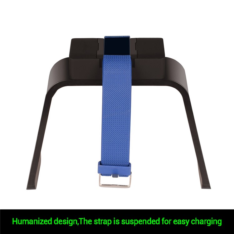 YOLIKE Portable 2-in-1 Charger Cradle Stand for Fitbit Charge 2 - Black-3