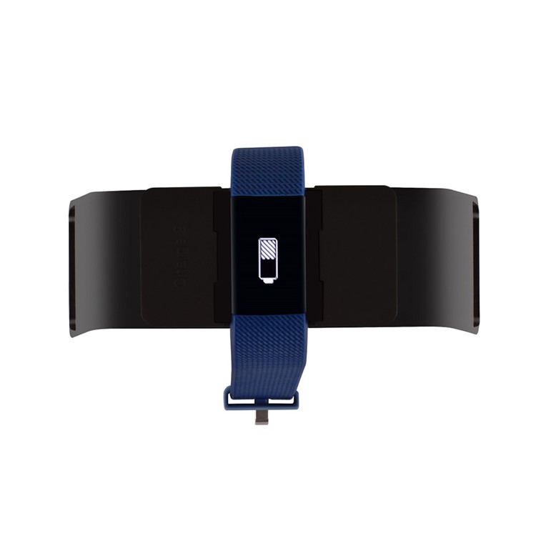 YOLIKE Portable 2-in-1 Charger Cradle Stand for Fitbit Charge 2 - Black-4