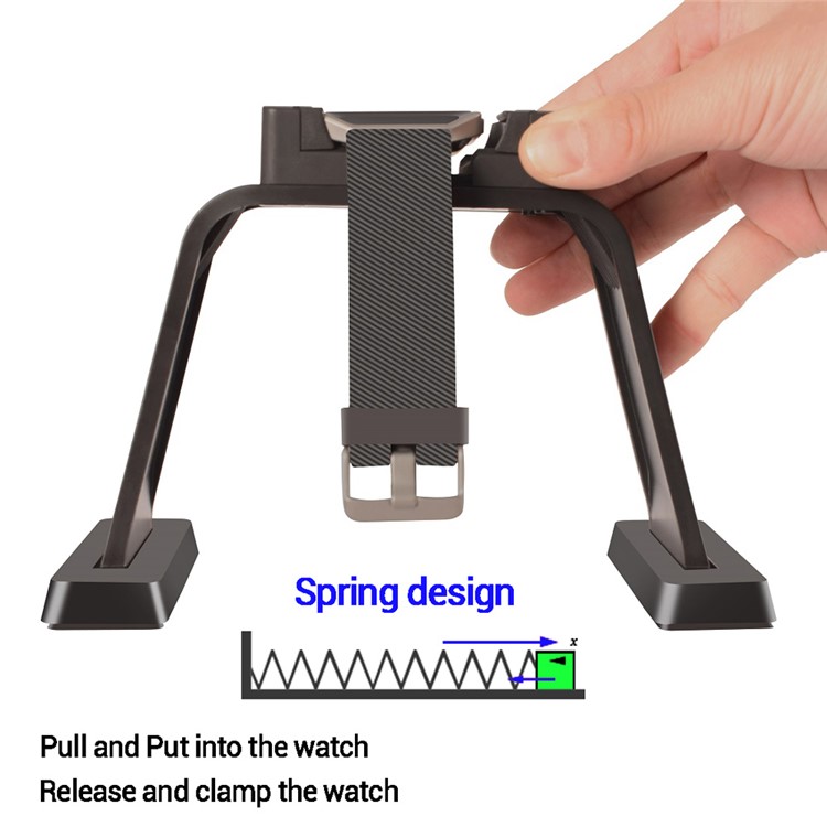 YOLIKE Humanized 2-in-1 Stand Charger Dock for Fitbit Blaze - Black-1