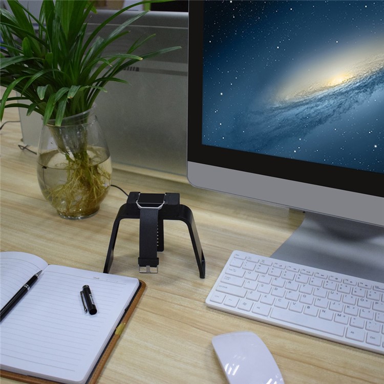 YOLIKE Humanized 2-in-1 Stand Charger Dock for Fitbit Blaze - Black-5