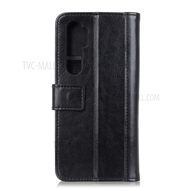 Rivet Decor Crazy Horse Leather Wallet Protective Cover for Xiaomi Mi Note 10 Lite - Black-2