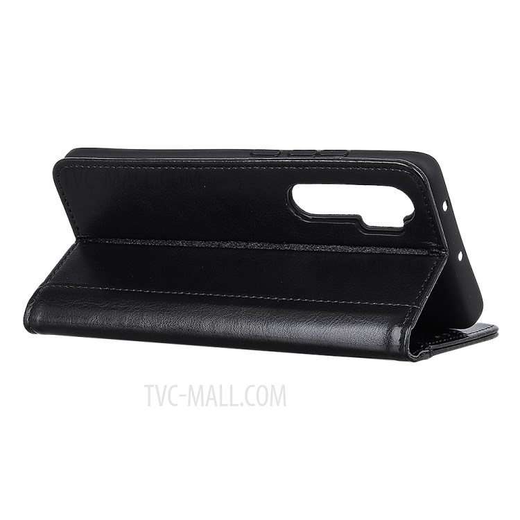 Rivet Decor Crazy Horse Leather Wallet Protective Cover for Xiaomi Mi Note 10 Lite - Black-3