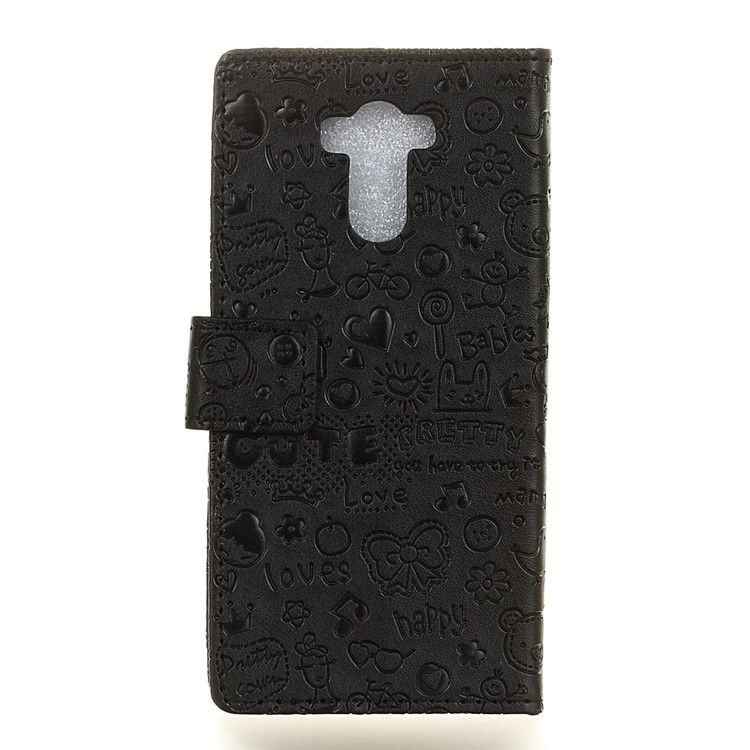 Cartoon Graffiti Leather Wallet Stand Mobile Case for Xiaomi Redmi 4 Prime / Redmi 4 Pro - Black-2