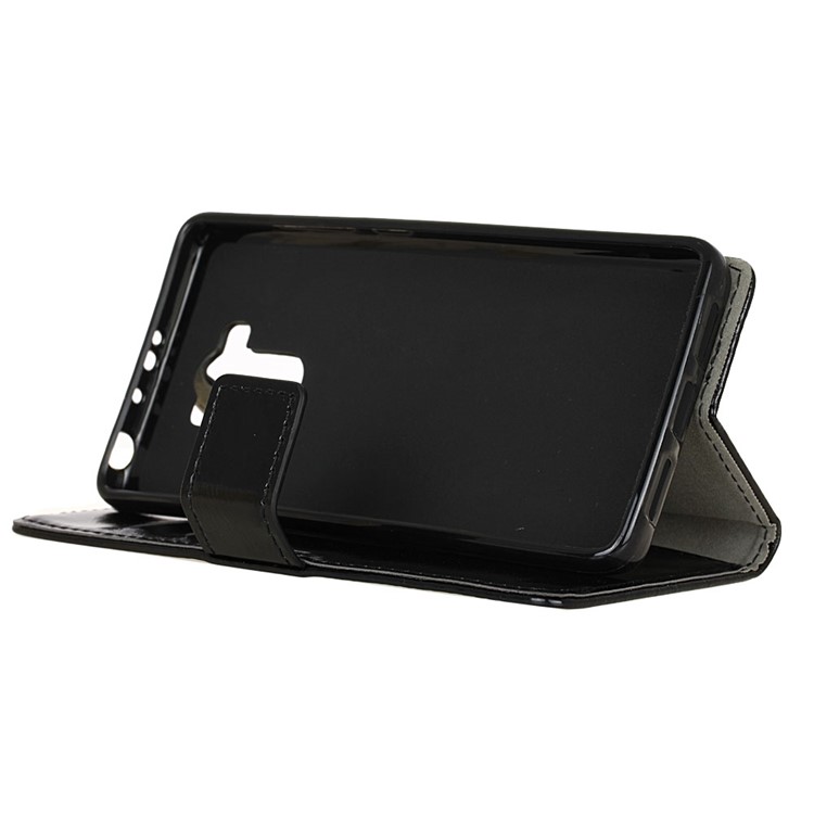 Crazy Horse Leather Flip Wallet Mobile Case for Xiaomi Redmi 4 Prime/Pro - Black-4