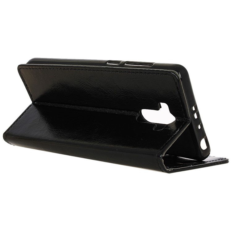 Crazy Horse Leather Flip Wallet Mobile Case for Xiaomi Redmi 4 Prime/Pro - Black-5