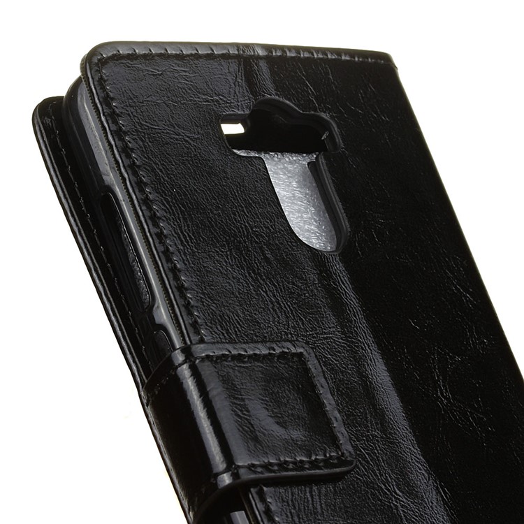 Crazy Horse Leather Flip Wallet Mobile Case for Xiaomi Redmi 4 Prime/Pro - Black-7
