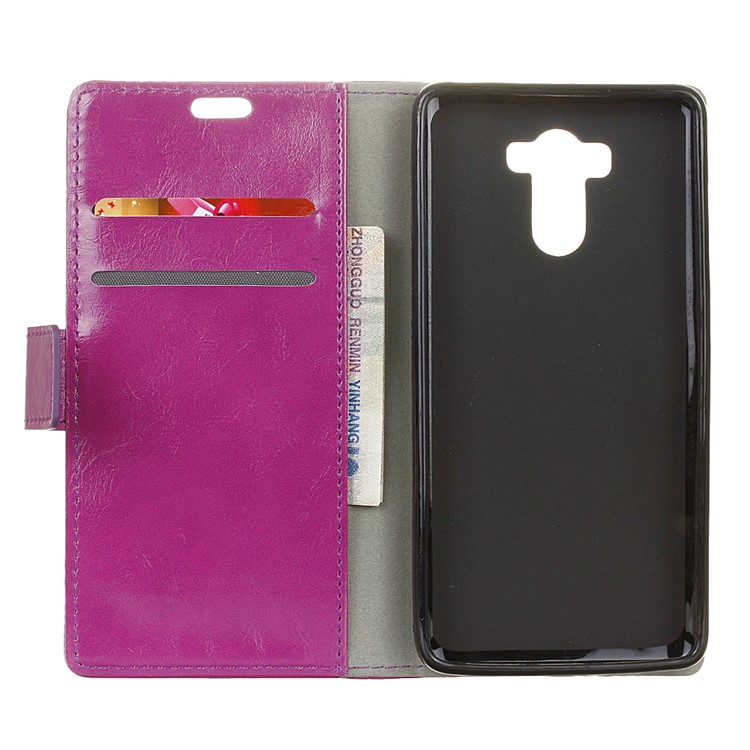 Crazy Horse PU Leather Wallet Mobile Casing for Xiaomi Redmi 4 Prime/Pro - Purple-3