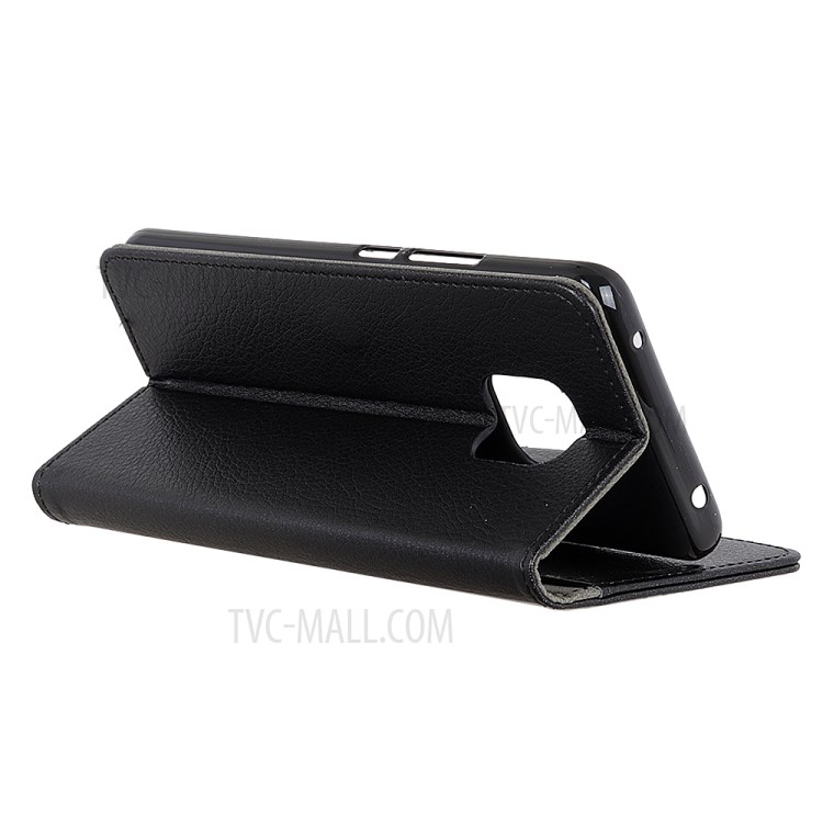 Litchi Grain Wallet Stand Leather Cover for Xiaomi Redmi 10X 5G/10X Pro 5G - Black-4